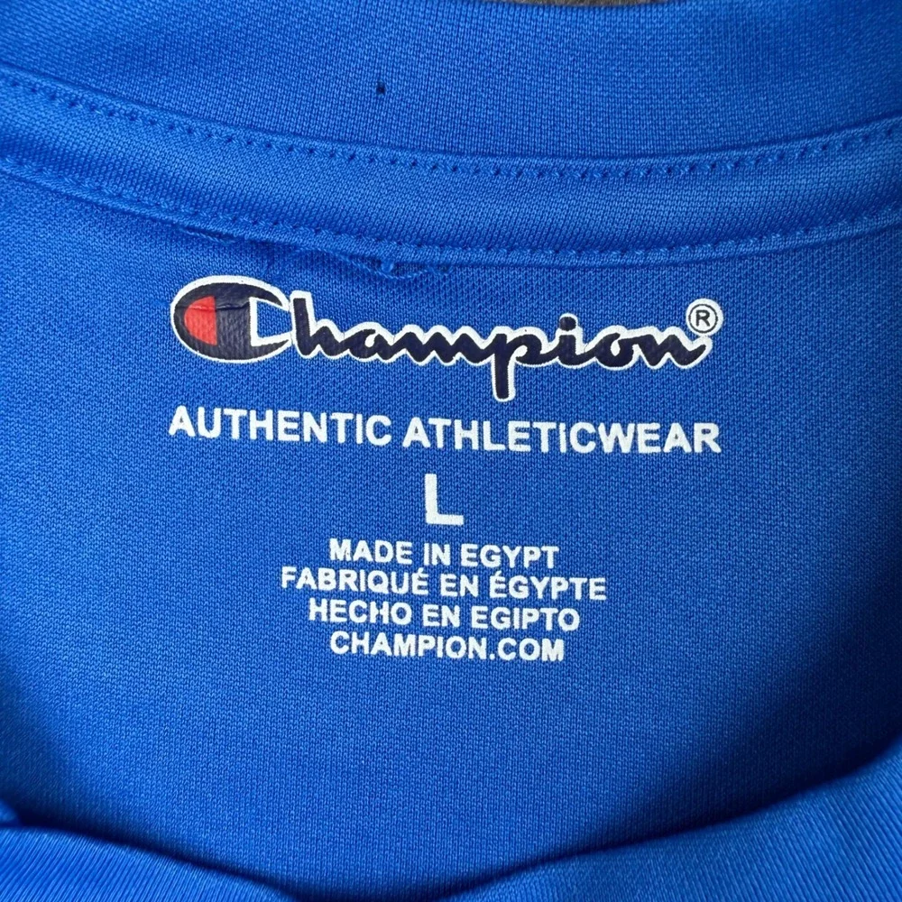 Champion Mens Royal Blue Performance T-Shirt Short Sleeve‎ Activewear Size L - Picture 2 of 7